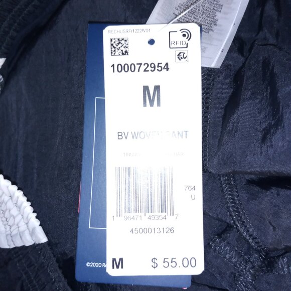 REEBOK BV Woven Training Pants  Women's Medium  Black  Lightweight  Pockets  NWT - Picture 10 of 12